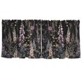 thumbnail image 7 of Yayeee Kitchen Curtains Tier Set of 2 Light Filtering 57"x24" Over Sink Window Panels, Dark Flowers Pattern, 7 of 7