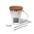 thumbnail image 2 of Starfrit Gourmet BISTRO Chocolate 4-pc Fondue Set - Ceramic - 2 Forks - Tealight, 2 of 5
