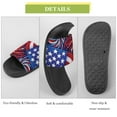 thumbnail image 7 of GZHJMY Stylish Slides for Women Men, Patriotic Fireworks Soft Flexible Slip-on Sandals Slippers, 7 of 7