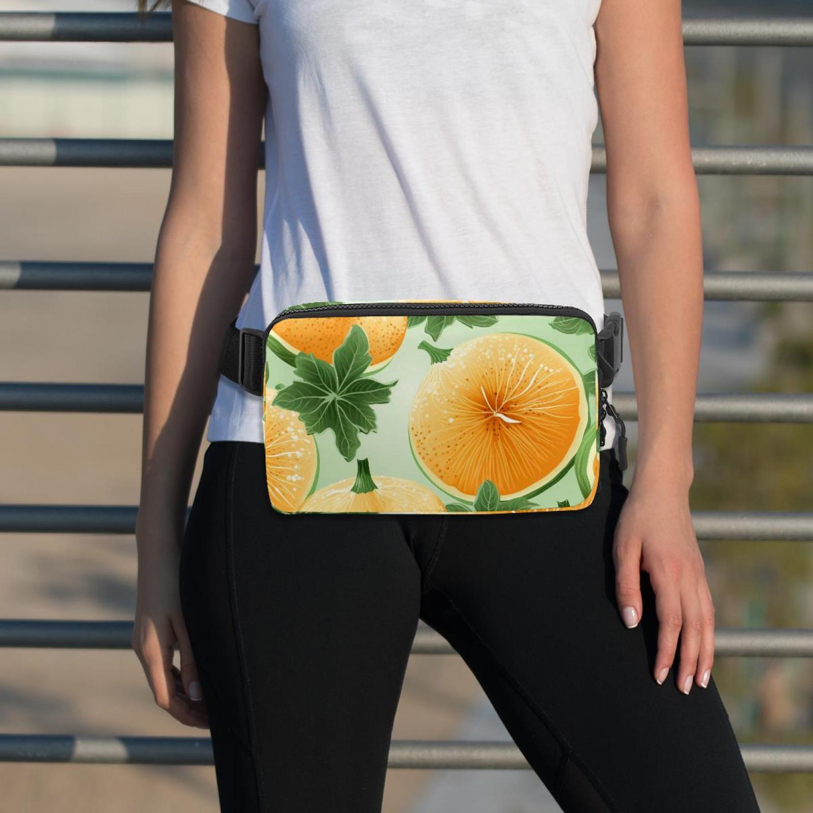 Cantaloupe Fanny Packs Running Belt Belt Bag Lightweight Adjustable with Extension Strap Unisex