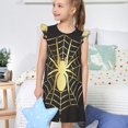 thumbnail image 4 of Balery Gold Spider On The Web Camisón de princesa para niñas, pijama de algodón con mangas abullonadas, suave y bonito.-X-Large, 4 of 6