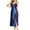 Navy, variant on Tnhcen Women's Backless Satin Sleep Dress 2025 - Silky Smooth Pure Color Long Pajama Set for Women with Thin Straps & Side Slit Plus Size Sleepwear S-XL