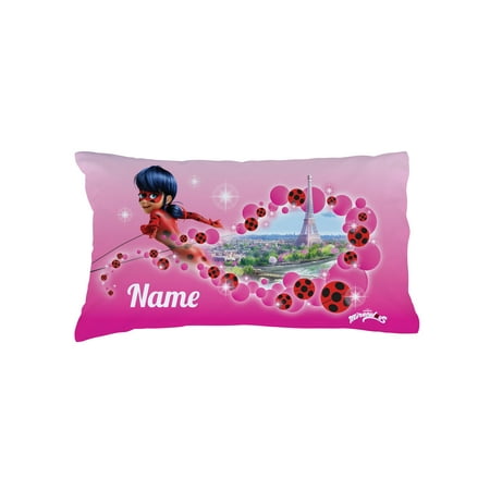 Personalized Miraculous Ladybug Girls Pillowcase Pink