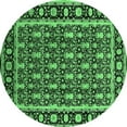 thumbnail image 1 of Ahgly Company Indoor Round Oriental Emerald Green Industrial Area Rugs, 5' Round, 1 of 4