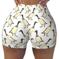 thumbnail image 2 of Gukieu Mallard Ducks Print Women's Sports Shorts, Elastic Waist High Stretch Running Yoga Gym Sweatpants-XX-Large, 2 of 8