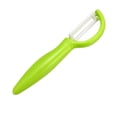 thumbnail image 3 of Uxcell Multi-Peel Straight Peeler Easy Grip Handles Ceramic Cutter for Kitchen Green, 2 Pack, 3 of 5