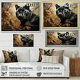 thumbnail image 4 of Designart "Black Panther composition Of Nature" Animals Floater Framed Canvas Print, 4 of 7