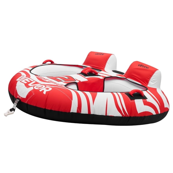 Towable Tubes for Boating, 2-Rider Inflatable Boat Tube with 2 Cockpits