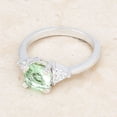 thumbnail image 2 of Shonda 1.8ct Peridot CZ Rhodium Cushion Classic Statement Ring Size 7, 2 of 4
