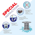 thumbnail image 4 of Tub Hair Catcher Drain Protector, Fits 1.5"-1.75", Gray, 4 of 5