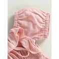 thumbnail image 6 of Bagilaanoe Newborn Baby Girl Summer Jumpsuit Shorts Print Short Sleeve Ruffle Bodysuit 3M 6M 12M 18M Infant Casual One Piece Romper, 6 of 8