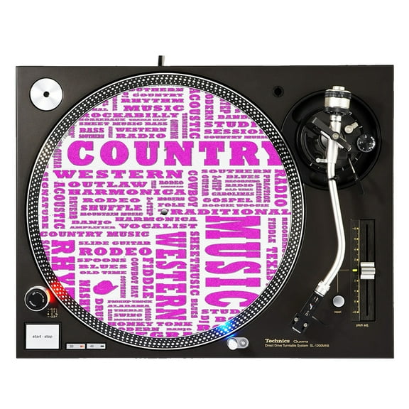 KuzmarK™ 12" DJ Turntable Slipmat - Country Western Music