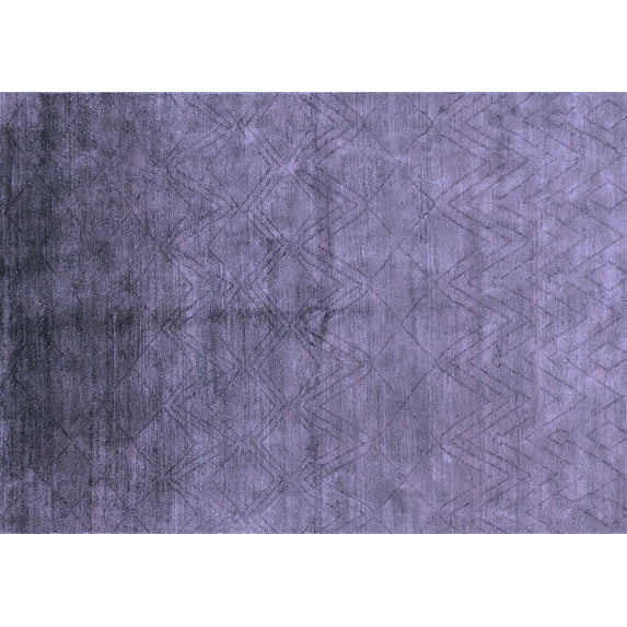 Ahgly Company Indoor Rectangle Oriental Blue Industrial Area Rugs, 7' x 10'