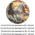 thumbnail image 7 of PISONIC Beach Running Horses Spare Tire Cover Weatherproof Universal Wheel Protectors for RV Camper Travel Trailer SUV Truck 14 inch, 7 of 7
