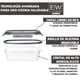 thumbnail image 5 of Contenedores de vidrio para alimentos con tapas de cierre fácil y herméticas, aptos para cocina, horno, refrigerador y congelador, set de 10 recipient, 5 of 7