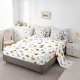 thumbnail image 5 of jejeloiu Halloween'S Day Bedding Comforter Set 7pcs,Spooky Pumpkin Skeleton Queen Bedding Sets,Black Spider Web Queen Sheet Sets For Teen,Microfiber Bedroom Decoration Reversible, 5 of 8