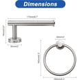 thumbnail image 4 of Bathroom Hardware Accessories, Towel Ring and Toilet Paper Holder, Stainless Steel, Wall Mounted (Brushed Nickel), 4 of 4