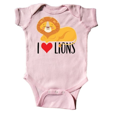 

Inktastic I Love Lions Gift Baby Boy or Baby Girl Bodysuit
