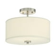 thumbnail image 3 of Trade Winds Cassie 2-Light Semi-Flush Mount Ceiling Light in Brushed Nickel, 3 of 3