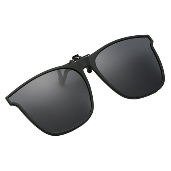 Polarized Clip-on Flip Up Metal Clip Rimless Sunglasses for Prescription Glasses