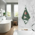 thumbnail image 2 of Yayeee 2 Pack Hand Towels for Bathroom 100% Cotton 16" x 28" Kitchen Towel, Christmas Santa Hats, 2 of 7