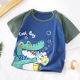 thumbnail image 2 of Akiihool T-Shirts Unis pour Garçons T-Shirt à Manches Courtes pour Garçons avec Logo Col Ras du Cou, Doux, Confortable, Coupe Décontractée (Vert, 2-3 Ans), 2 of 4