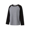 thumbnail image 3 of goowrom Women?s Casual Long Sleeve Loose T-shirt Fashion Contrast Color Raglan Round Neck Pullover Tops, 3 of 9
