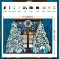 thumbnail image 6 of 8x6FT Blue Christmas Backdrop Christmas Decorations Indoor Winter Snow Scene Photography Background, 6 of 6