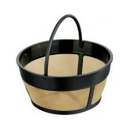 1 X THE ORIGINAL GOLDTONE BRAND Reusable Basket-style 10-12 Cup Coffee Filter with Screen Bottom