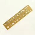 thumbnail image 1 of Regla recta hueca de Metal multifuncional, marcapáginas con patrón de letras y números, herramienta de medición de plantilla de dibujo de papelería Kawaii, 1 of 4