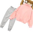 thumbnail image 2 of AAMILIFE Girls Sport Clothes Set Sweatshirt + Pants Letter Pattern Print Teenage Tracksuit, 2 of 3