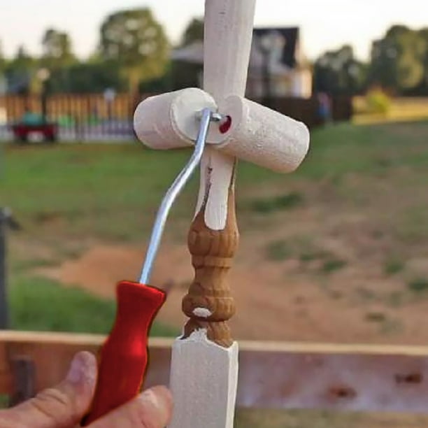 Long handled roller brush outlet