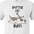 thumbnail image 4 of Inktastic Pittie Life is Ruff Spotted Pit Bull T-Shirt, 4 of 5