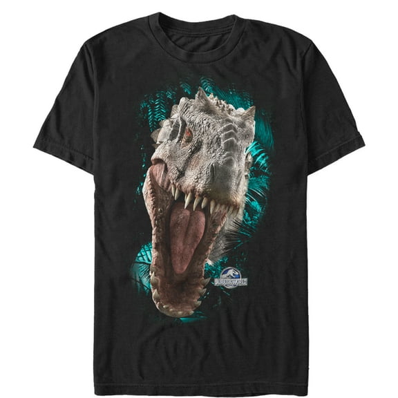 Men's Jurassic World Red-Eyed Monster  Graphic Tee Black 2X Large