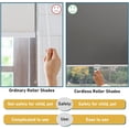 thumbnail image 2 of LUCKUP Cordless Roller Shades for Windows, Blackout Roller Blinds with UV Protection Thermal Insulated and Privacy, 34" W x 72" L, Dark Grey, 2 of 7