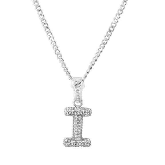Charles Raymond Initial Bling Necklace Styles are Here to Stay, Thanks to their Timelessness and Meaningfulness - Personalized Jewelry on Point - Choice the Initial that represents You! - LI01Silv-I