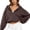 yue866-Coffee, variant on Womens Bubble Zip up Hoodies Casual Long Sleeve Fashion Cropped Sweatshirts 20s Hooded Jackets Purple M