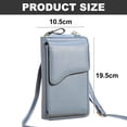 thumbnail image 2 of PU shoulder messenger bag large capacity ladies long wallet solid color mobile phone bag, 2 of 5