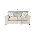 thumbnail image 3 of Roundhill Furniture Nason Wide Wale Corduroy Sofa and Loveseat Set, Parchment, 3 of 10