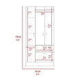 thumbnail image 5 of Newboti Furniture 3 Piece Bedroom Set, Cartagena Armoire & 2 Omaha Nightstands, Black 43595, 5 of 9