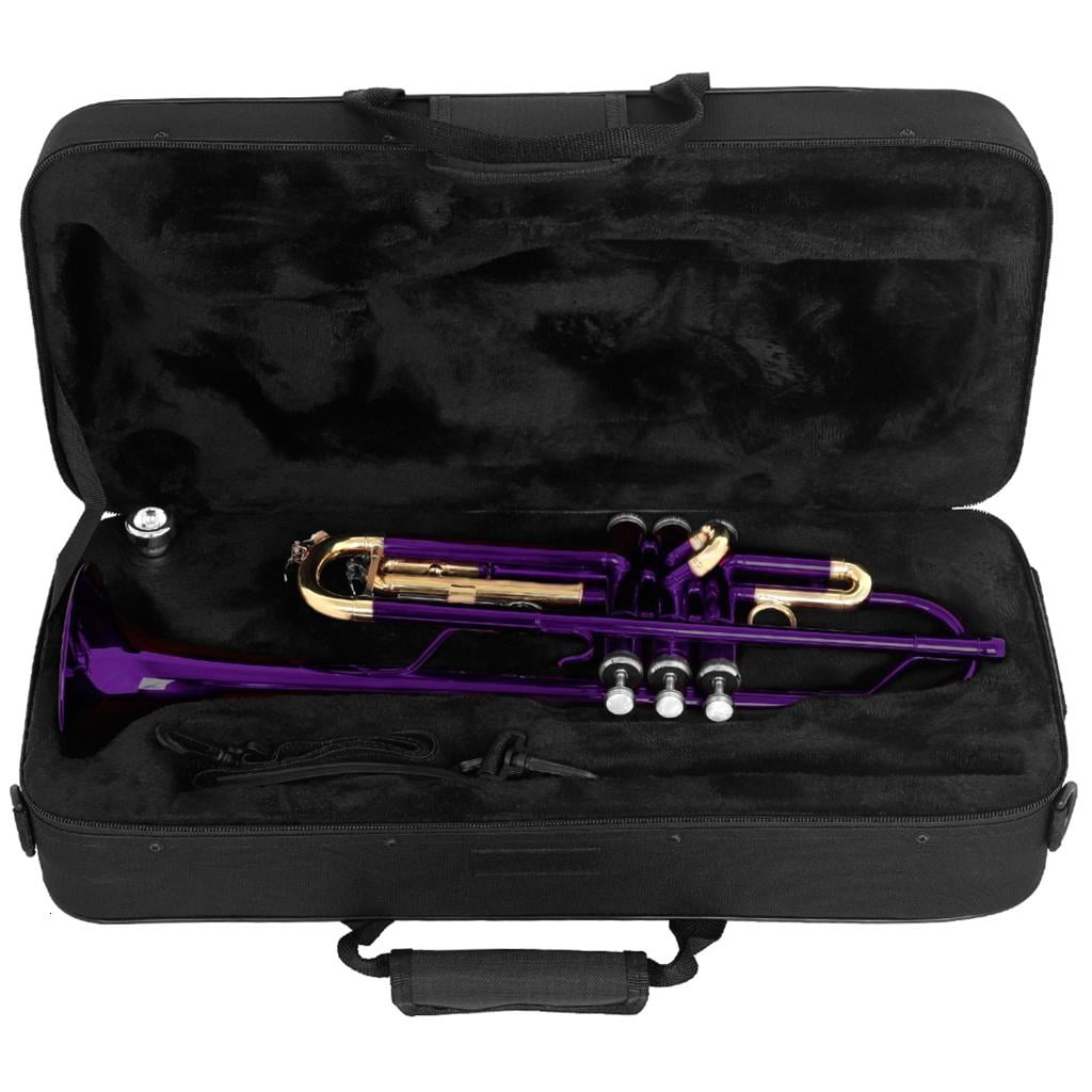 SDFGTstore Brass Student Trumpet Bb Trumpet with Case Professional Trumpet Musical Instruments for Beginner or Advanced Student
