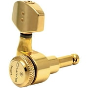 Graph Tech Electric Locking 3+3 Contemporary Tuning Machine Set 2-Pin Gold