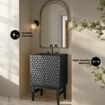 thumbnail image 3 of Bosse 24" Freestanding Bathroom Vanity in Black Oak with Black 3-Hole Centerset Sink Top, 3 of 11