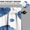thumbnail image 3 of Abstract Geometric Kitchen Curtains - Vintage Abstract Geometric Tier Cafe Curtains for Bathroom Living RV Rod Pocket Window Drapes 36 Inch 2 Panels Set 28"x36" 2 Panels Window Treatment Tiers, 3 of 4