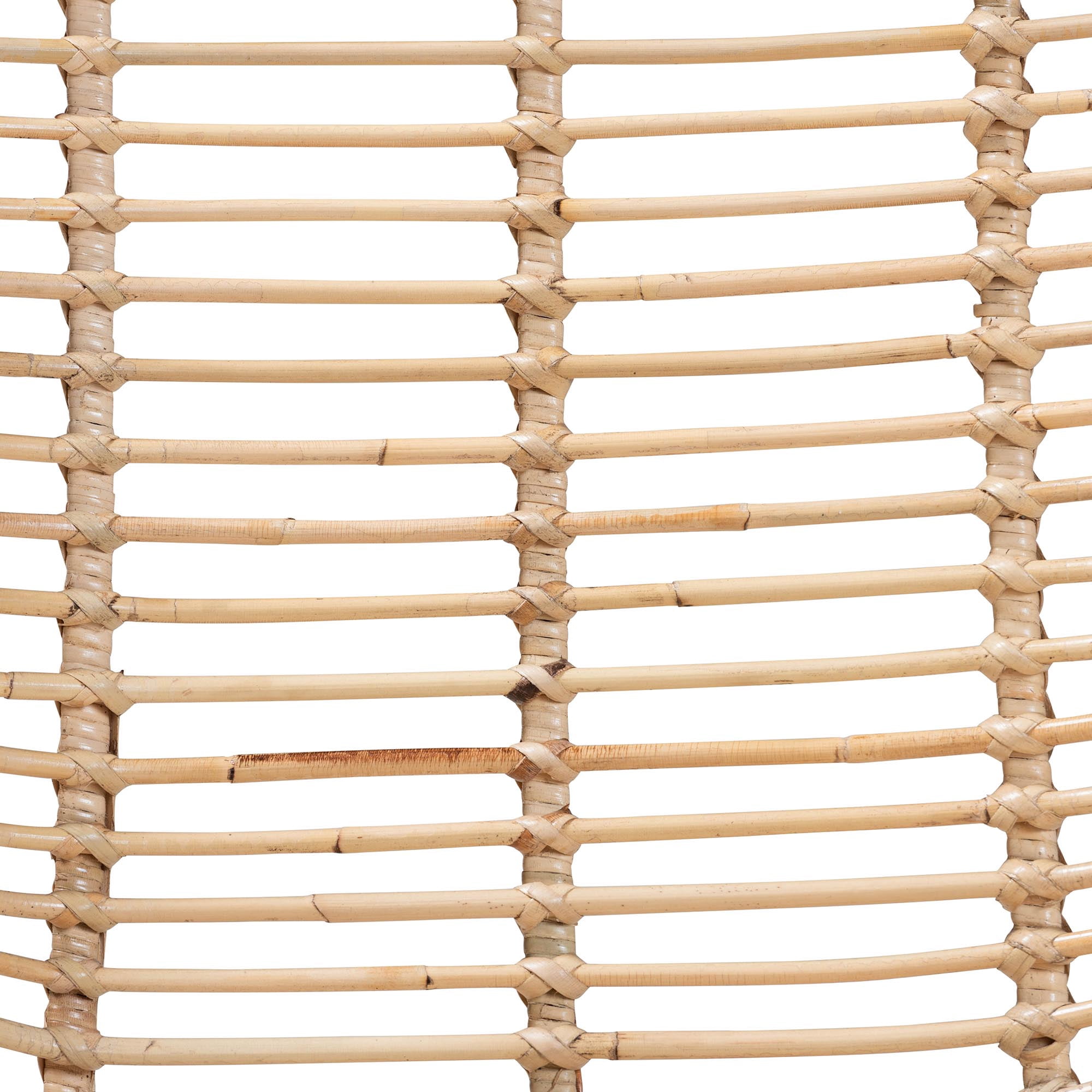 bali & pari Manhattan Rattan BOHO Dining Chairs, Set of 2, Natural Brown