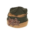 thumbnail image 1 of Striped Winter Beanie with Stars - Green/Yellow, 1 of 1