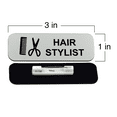 thumbnail image 3 of Hair Stylist 1 x 3" Name Tag/Badge, Black, (3 Pack), 3 of 3
