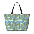 thumbnail image 2 of Honeii Dino Christmas Adventure Snowy Blue for Tote Bag with Adjustable Strap,Beach Bag, Waterproof Sandproof Beach Tote Bag, Large Capacity Foldable Beach Bags, 2 of 7