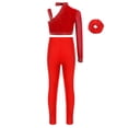 thumbnail image 3 of Zaldita Tracksuit Sets for Girls Stretch Leggings Workout Set Sports Outfits Activewear Athletic Suit Red 12, 3 of 4