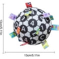 thumbnail image 4 of Plush Rattle Ball, Soft Sensory Ball with Rattle Ribbon Tag, Fine Motor Skills Toy, 4 of 5